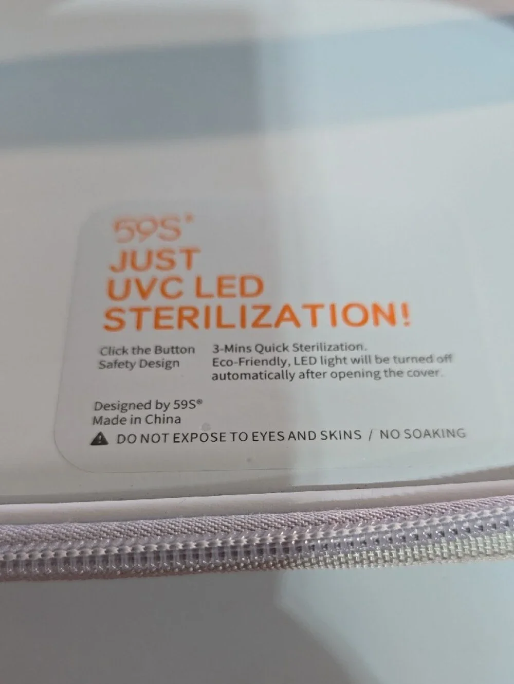 Gray UV-C Sterilization Storage Case with Handle